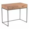 Moe's Home Collection Atelier Desk, Natural - Front Side Angle - Moe's Home Collection Atelier Desk, Natural - Front Side Angle