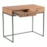 Atelier Desk Natural - Angled with Opened Drawer - Atelier Desk Natural - Angled with Opened Drawer