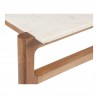 Moe's Home Collection Harbor Desk in Natural Acacia - Closeup Side Top Edge Angle