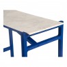 Moe's Home Collection Harbor Desk in Blue - Closeup Side Angle