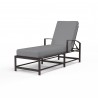 La Jolla Chaise in Canvas Granite w/ Self Welt - Front Side Angle