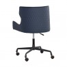 Sunpan Gianni Office Chair - Dillon Cream-Dillon Thunder - Back Side Angle