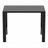 Compamia Vegas Bar Table 39 inch to 55 inch Extendable Table Black, Dark Gray, Taupe, White, Front Angle - Compamia Vegas Bar Table 39 inch to 55 inch Extendable Table Black, Dark Gray, Taupe, White, Front Angle