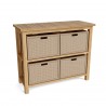 Anderson Teak Towel Console with 2 Shelves Table 005 - Anderson Teak Towel Console with 2 Shelves Table 005