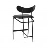 Sunpan Gibbons Counter Stool in Black - Bravo Portabella - Back Side Angle