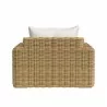 Sunset West Playa Oversized Club Chair in Soothe Pearl with Flange Welt - Back View - Sunset West Playa Oversized Club Chair in Soothe Pearl with Flange Welt - Back View