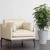 Sunpan Mackenzie Armchair - Astoria Cream Leather - Lifestyle