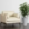 Sunpan Mackenzie Armchair - Astoria Cream Leather - Lifestyle - Sunpan Mackenzie Armchair - Astoria Cream Leather - Lifestyle