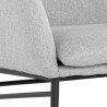 Sunpan Kasen Lounge Chair Belfast Heather Grey - Seat Closeup Angle