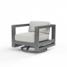Redondo Swivel Club in Cast Silver, No Welt - Front Side Angle