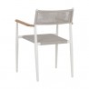 Sunpan Kona Stackable Dining Armchair White - Set of Two - Back Side Angle