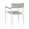 Sunpan Kona Stackable Dining Armchair White - Set of Two - Back Side Angle - Sunpan Kona Stackable Dining Armchair White - Set of Two - Back Side Angle