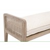 Essentials for Living Leone Bench - Seat Closeup Angle