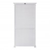 Nova Solo HALIFAX White Mahogany Bookcase with 3 Drawers and 4 shelves - Back Angle