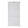 Nova Solo HALIFAX White Mahogany Bookcase with 3 Drawers and 4 shelves - Back Angle - Nova Solo HALIFAX White Mahogany Bookcase with 3 Drawers and 4 shelves - Back Angle