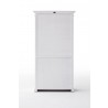 Nova Solo HALIFAX White Mahogany Bookcase with 3 Drawers and 4 shelves - Back Angle