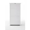 Nova Solo HALIFAX White Mahogany Bookcase with 3 Drawers and 4 shelves - Back Angle - Nova Solo HALIFAX White Mahogany Bookcase with 3 Drawers and 4 shelves - Back Angle