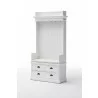 Nova Solo Halifax White Mahogany Wardrobe, 2 Drawers - Front Side Angle - Nova Solo Halifax White Mahogany Wardrobe, 2 Drawers - Front Side Angle