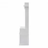 Nova Solo Halifax White Mahogany Wardrobe, 2 Drawers - Side Angle - Nova Solo Halifax White Mahogany Wardrobe, 2 Drawers - Side Angle