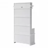 Nova Solo Halifax White Mahogany Wardrobe, 2 Drawers - Back Side Angle - Nova Solo Halifax White Mahogany Wardrobe, 2 Drawers - Back Side Angle