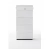 Nova Solo Halifax White Mahogany Wardrobe, 2 Drawers - Back Angle - Nova Solo Halifax White Mahogany Wardrobe, 2 Drawers - Back Angle