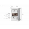 Nova Solo Halifax Bedside Storage Unit with Basket - Dimension