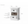 Nova Solo Halifax Bedside Storage Unit with Basket - Dimension - Nova Solo Halifax Bedside Storage Unit with Basket - Dimension