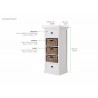 Nova Solo Halifax Grand Storage Unit With Basket Set - Dimension