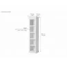Nova Solo Halifax Thin Line Bookcase w/ 5 Shelves - Dimension - Nova Solo Halifax Thin Line Bookcase w/ 5 Shelves - Dimension