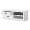 Nova Solo Halifax Entertainment &TV-Media Stand - White - Front Side Angle