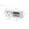 Nova Solo Halifax Entertainment &TV-Media Stand - White -Dimension