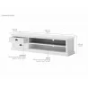 HALIFAX White Mahogany TV Console & Media Center - Dimension - HALIFAX White Mahogany TV Console & Media Center - Dimension