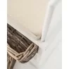 ova Solo Halifax Hallway Wardrobe Bench with Cushion and 2 Rattan Baskets - Closeup Angle - ova Solo Halifax Hallway Wardrobe Bench with Cushion and 2 Rattan Baskets - Closeup Angle