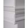 ova Solo Halifax Hallway Wardrobe Bench with Cushion and 2 Rattan Baskets - Closeup Angle