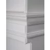 ova Solo Halifax Hallway Wardrobe Bench with Cushion and 2 Rattan Baskets - Closeup Angle - ova Solo Halifax Hallway Wardrobe Bench with Cushion and 2 Rattan Baskets - Closeup Angle