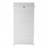 ova Solo Halifax Hallway Wardrobe Bench with Cushion and 2 Rattan Baskets - Back Angle