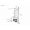ova Solo Halifax Hallway Wardrobe Bench with Cushion and 2 Rattan Baskets - Dimension - ova Solo Halifax Hallway Wardrobe Bench with Cushion and 2 Rattan Baskets - Dimension