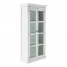 Nova Solo HALIFAX Double Glass Door Armoire or Vitrine with 8 shelves