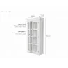 Nova Solo HALIFAX Double Glass Door Armoire or Vitrine with 8 shelves - Nova Solo HALIFAX Double Glass Door Armoire or Vitrine with 8 shelves