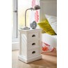 Nova Solo HALIFAX White Mahogany Nightstand with 3 Drawers