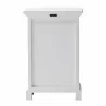 Nova Solo HALIFAX White Mahogany Nightstand with 3 Drawers - Nova Solo HALIFAX White Mahogany Nightstand with 3 Drawers