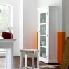 Nova Solo HALIFAX Single Glass Door Armoire or Vitrine with 4 Shelves - Lifestyle - Nova Solo HALIFAX Single Glass Door Armoire or Vitrine with 4 Shelves - Lifestyle