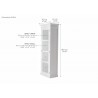 Nova Solo HALIFAX Single Glass Door Armoire or Vitrine with 4 Shelves - Dimension