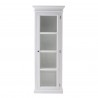 Nova Solo HALIFAX Single Glass Door Armoire or Vitrine with 4 Shelves - Front Angle