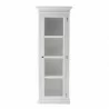 Nova Solo HALIFAX Single Glass Door Armoire or Vitrine with 4 Shelves - Front Angle - Nova Solo HALIFAX Single Glass Door Armoire or Vitrine with 4 Shelves - Front Angle