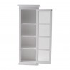 Nova Solo HALIFAX Single Glass Door Armoire or Vitrine with 4 Shelves - Front Angle