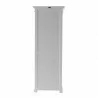 Nova Solo HALIFAX Single Glass Door Armoire or Vitrine with 4 Shelves - Back Angle - Nova Solo HALIFAX Single Glass Door Armoire or Vitrine with 4 Shelves - Back Angle