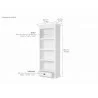 Nova Solo Halifax Bookcase with 1 Drawer - Dimension - Nova Solo Halifax Bookcase with 1 Drawer - Dimension