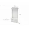 Provence Hall Tree And Wardrobe Bench - Dimension - Provence Hall Tree And Wardrobe Bench - Dimension
