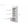 Nova Solo HALIFAX Single Tower Hutch Bookcase - Dimension